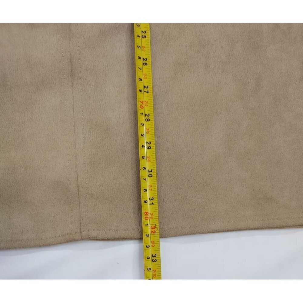 Max Studio London Womens Beige Sleeveless Suede-Look Dress W/ Pockets Size M NWT - Picture 9 of 9